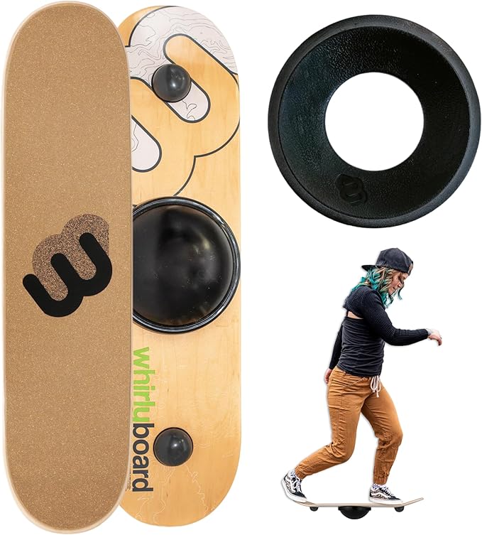 Whirly Board Agility and Balance Board Trainer with Stabilizing Ring - Balance Board Sports Trainer for Kids and Adults