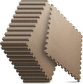 24 Pack Home Gym Mat, Puzzle Exercise Mat, EVA Interlocking Foam Floor Tiles for Home Workout Equipment and Kids' Play Areas - Blue, 24 in x 24 in x ½ in - (Brown, 24 Pack(96 SQ FT))