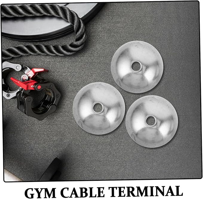 Toyvian 3pcs Gym Cable Accessories Kit Durable Ball Stopper and Domed Washer for Fitness Machine Parts High Strength Material for Secure Connections User Friendly Installation Compatible