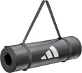 adidas 10mm Extra Thick Training Mat with Carrying Strap and Non-Slip Textured Base - Cushioned Workout Mat for Home Gym, Floor Workouts, and Intense Exercises - Portable and Durable
