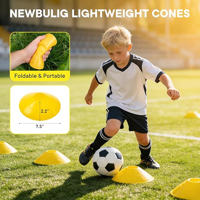 Agility Ladder Speed Training Equipment Set-20ft Ladder, 12 Cones, 4 Adjustable Hurdles, Jump Rope, Resistance Parachute| Basketball, Soccer, Football Practice Equipment for Youth, Adults