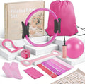 Pilates Essentials Kit-Home Pilates kit for Women with Pilates Ring and Ball,5 Resistance Bands for Beginners-Train Muscles, Flexibility & Core Strength