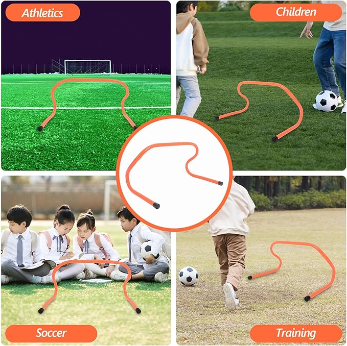 2pcs Professional Training Hurdles 23cm Plastic Speed and Agility Hurdle Set for Soccer Football Conditioning and Youth Athletic Drills