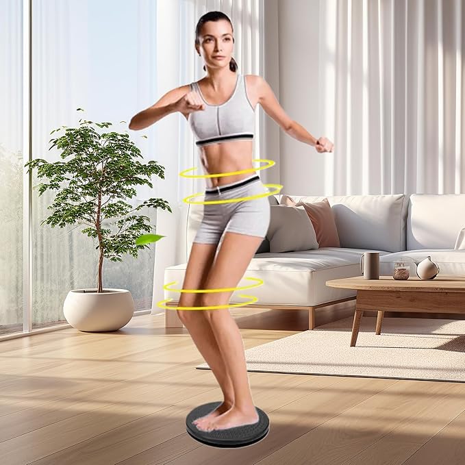 Twist Board for Exercise 90kg Load PP Waist Twisting Disc for Waist Aerobic Exercise Full Body Toning Workout Portable Rotating Ab for Workout Equipment Black, Waist Twisting Disc, STANDARD