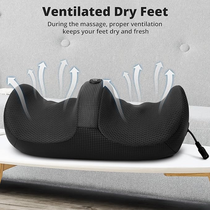Medcursor Foot Massager with Heat - Foot and Calf Massager with Massage Roller, Deep Massage for Plantar Fasciitis, Pain Relief, Neuropathy, Relax for Home or Office Use (Not Cordless)
