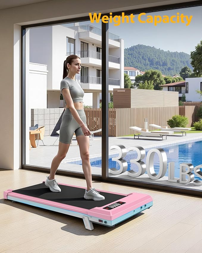 Walking Pad Treadmill with Handle Bar,Walking Pad with Incline 8%,2.5HP Quiet Under Desk 320 lbs 2 in 1Treadmills for Home Office,Compact Foldable Walking Pad,Remote Control&LED Display