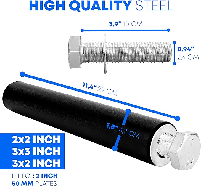 Weight Plate Holder Power Rack Attachment Barbell Safety Bars 2 Inch Olympic Plate Storage Power Squat Rack Holder Hooks Barbell Stand Holder Bar Weight Plates for 2x2 3x3 2x3 Power Cage Accessories