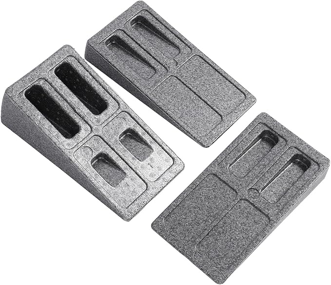 3 - Piece Adjustable Calf Stretcher Slant Board, Squat Wedge Block for Heel Elevated Squats and Plantar Fasciitis Relief, EPP Foam Stretching Wedge with Non - Slip Surface for Home