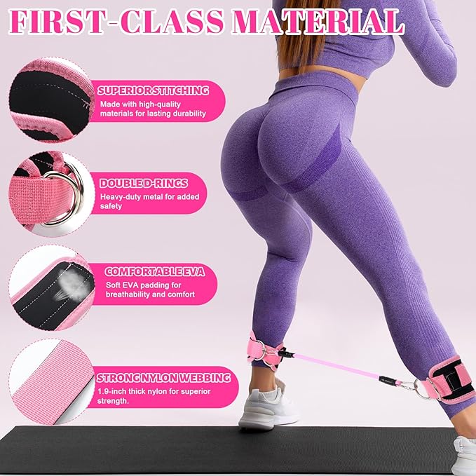 Pilates Ring Circle Set 15 Pcs Exercise Equipment Accessories for Women Workouts Pilates Ball Stretching Strap Gym Backpack Resistance Band Arm Stretcher for Training Body Shape