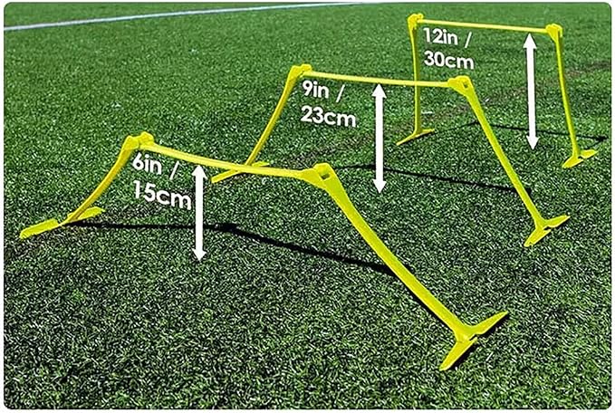 Adjustable Athletic Jumping Hurdles for Kids, Lightweight Portable Agility Speed Hurdles, Sports Workout Training Equipment Set with Carry Bag (Color : 10PCS)