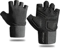Workout Gloves with Wrist Wrap Support, Weight Lifting Gloves with Full Palm Protection & Extra Grip for Men Women Gym Exercise, Fitness, Weightlifting, Pull ups