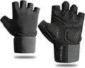 Workout Gloves with Wrist Wrap Support, Weight Lifting Gloves with Full Palm Protection & Extra Grip for Men Women Gym Exercise, Fitness, Weightlifting, Pull ups