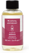 Lovehoney Apothecary Seduce Massage Oil 100ml - Sensual Massage Gel for Couples - Relaxing Body Massage Oil with Vanilla, Jasmine & Amber Notes - Vegan Friendly