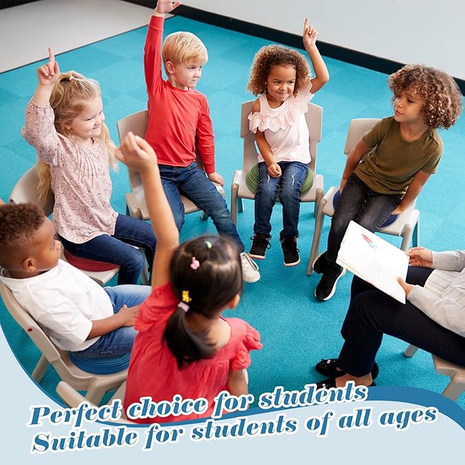 Libima 4 Pcs Wiggle Seat Inflated Wobble Cushion for Sensory Kid 13 Inches Balance Disc Flexible Seating for Classroom Sensory Pad for Chair Wiggle Cushion