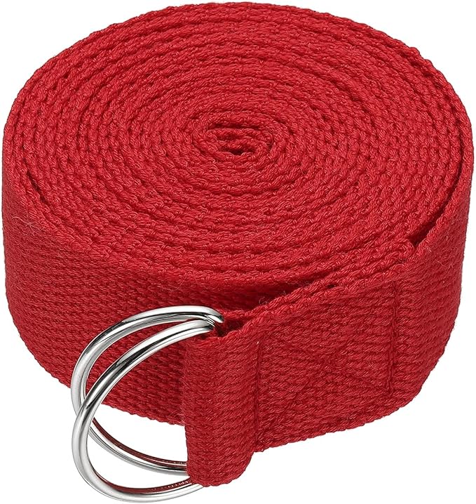 Yoga Strap for Stretching, Athletic Stretch Band with Adjustable Metal D Ring Buckle Yoga Bands
