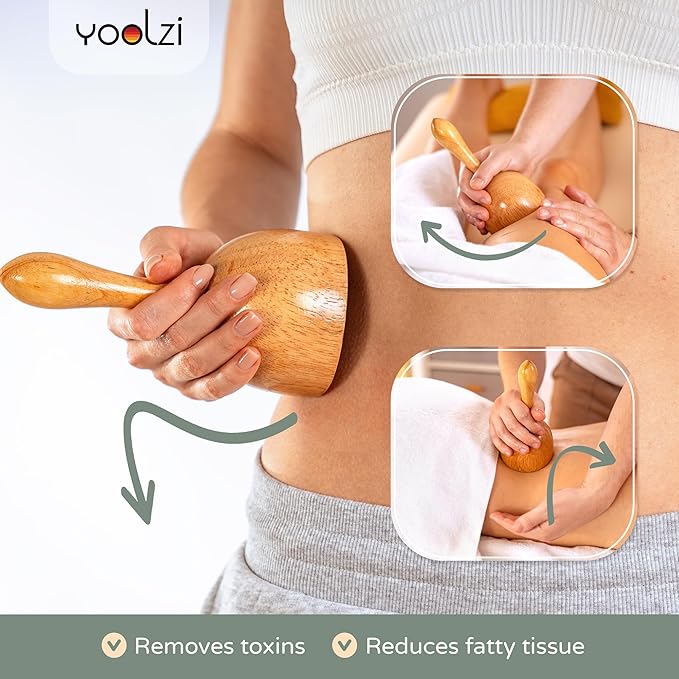 4PCS Wood Therapy Massage Tools Set for Comfort, Body Sculpting, Lymphatic Drainage, and Muscle Pain Relief