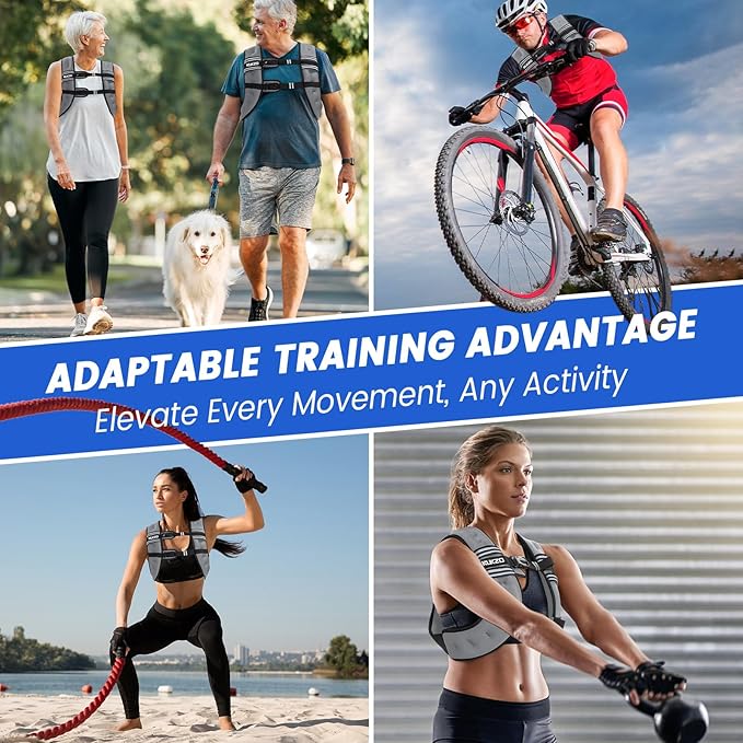 Weighted Vest Woman, 6/8/12/16/20/25/30 Lb Unisex Reflective Strength Training Weight Vest For Running, Jogging, Cardio & Workouts