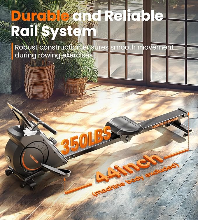 YOSUDA Magnetic/Water Rowing Machine for Home - Rower Machine Use with Bluetooth, App Supported, Rowing Machine for Beginners to Athletes, Comfortable Seat Cushion