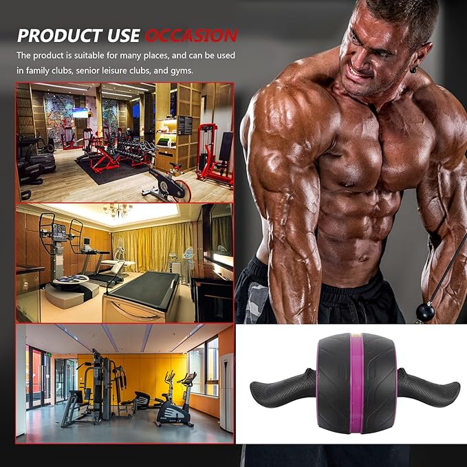 Ab Roller Wheel Fitness Equipment ABS Core Workout Exercise Roller Wheel for Home Gym Abdominal Training and Stomach Slimming