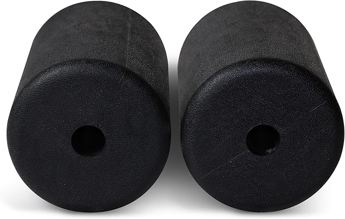 WF Athletic Supply PU/Foam Foot Pads, Foam Roller for Exercise Machines Equipment Replacements, Roller Pad for Leg Extension, PEC Deck Pads for Weight Bench, Sold by Pair (7” x 4.5” OD x 0.875” ID)