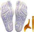 Acupressure Reflexology Socks Physiotherapy Massage Relieve Tired Feet Reflexology Socks with Massage Tools for Women and Men (Men)