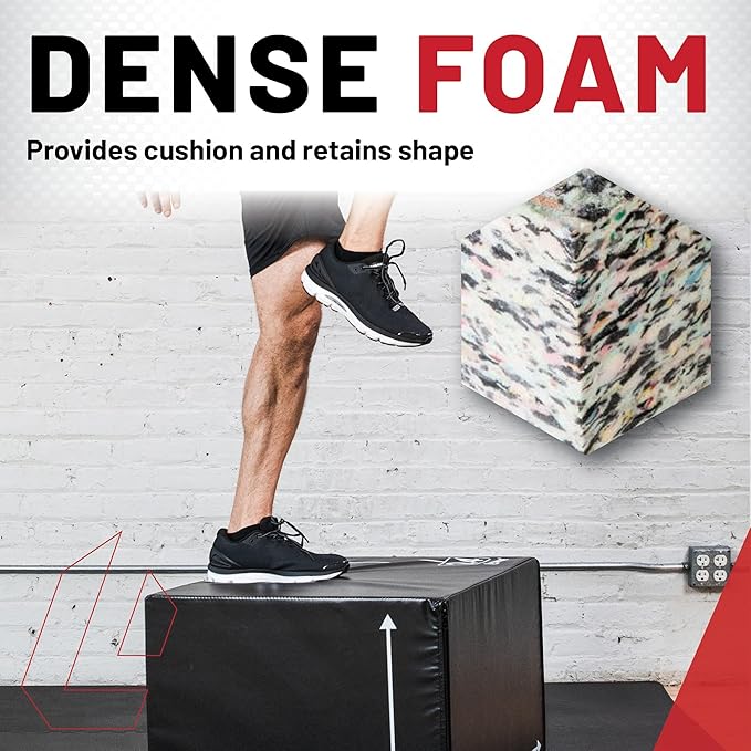 Lifeline Fitness 3-in-1 Foam Plyo Box - Exercise Equipment for Home Gym - Plyometric Jump Box Set for Crossfit, HIIT, Jump Training, Jump Trainer
