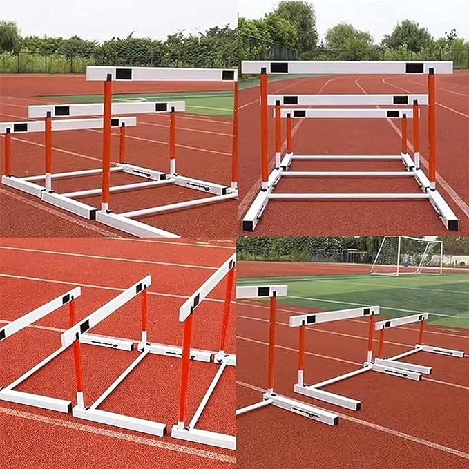 Athletics Hurdles, Height Adjustable Sports Training Hurdle Professional Athlete/Coach Practice Speed Hurdles (65cm), 106cm