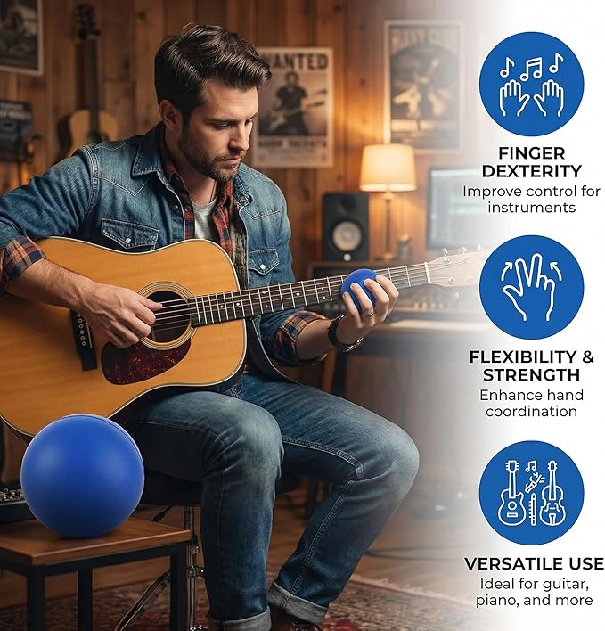 Hand Exercise Grip Ball, Finger Strengthener, Wrist and Hand Training Tool for Sports and Fitness