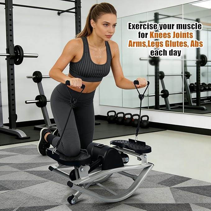 Rock Stepper Side to Side,Rock Stepper,Rock Stepper Machine for Exercise at Home- with Digital Display,Fitness Stepper for Arms,Legs & Glutes,Rock Stepper for Home,Apartment and Office
