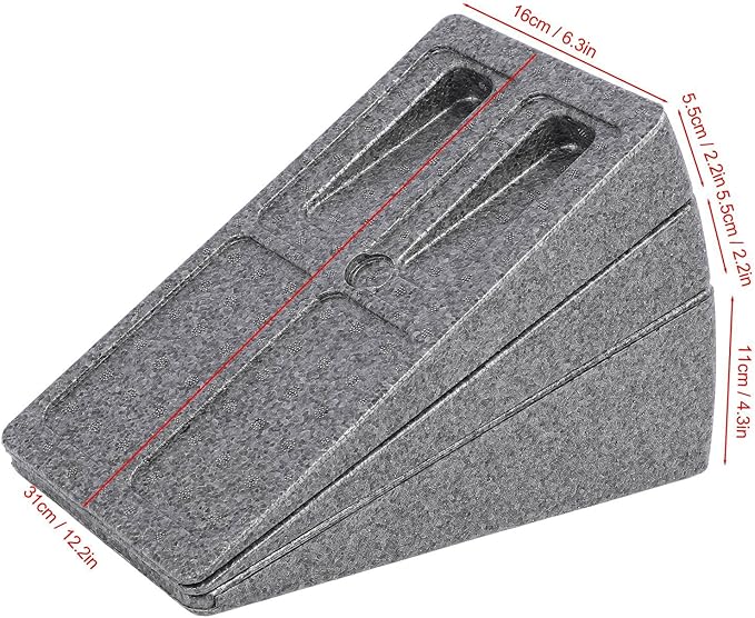 3 - Piece Adjustable Calf Stretcher Slant Board, Squat Wedge Block for Heel Elevated Squats and Plantar Fasciitis Relief, EPP Foam Stretching Wedge with Non - Slip Surface for Home