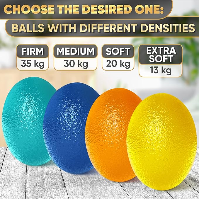 4 Pcs Squeeze Balls for Hand Therapy - 4 Resistance Levels Hand Exercise Balls for Arthritis, Pleasant to Touch & Lightweight - Physical Therapy Ball for Recovery, Stress Relief, Grip Strength, Focus