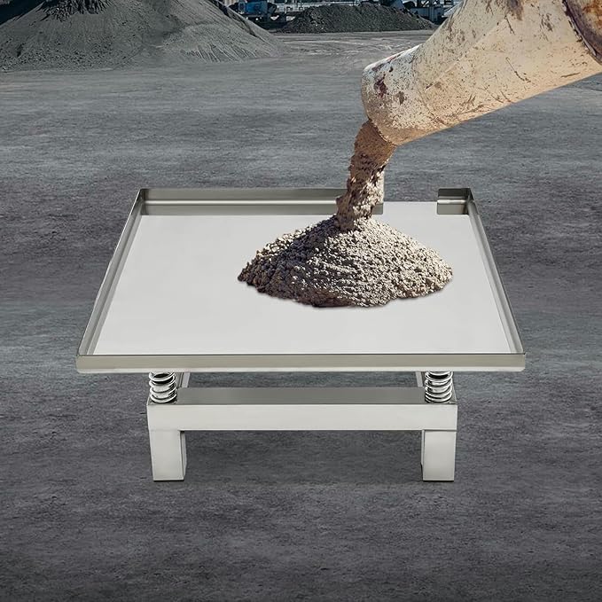 Concrete Vibrating Table, Vibration Test Bench Platform Stainless Steel Mini Vibration Table 110V