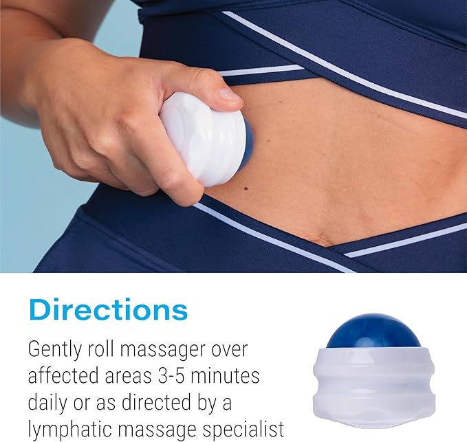 Bruizex Lymphatic Drainage Massager, Massage Roller Ball, Fibro Body Roller for Fibrosis Treatment, Liposuction, 360 Lipo, Tummy Tuck & BBL Post Surgery Recovery