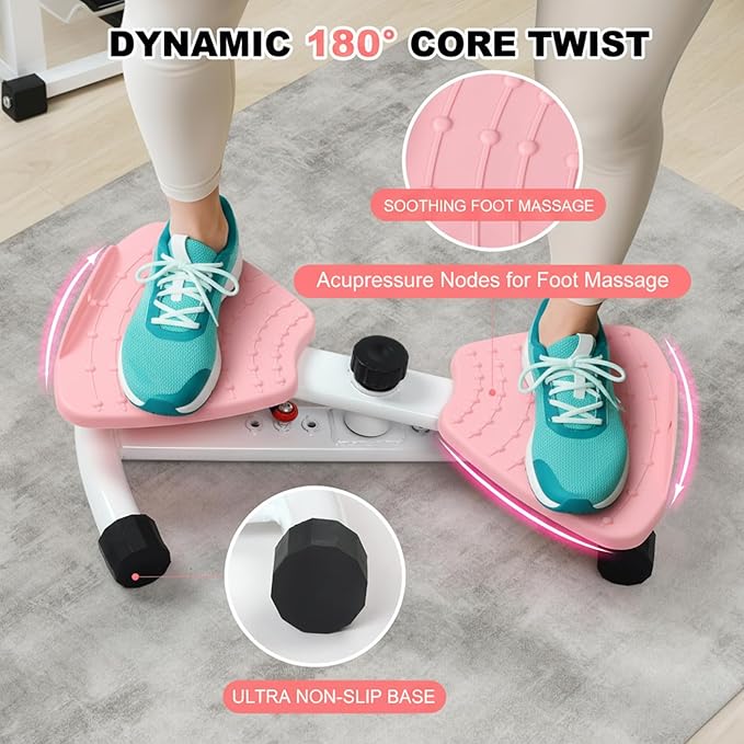 Waist Twister Machine Exercise, Ab Twist Board with 300 lbs Weight Capacity, Abs Workout for Slim Waist and Core Ab Exercise, Noiseless Home Gym Equipment for Women Men