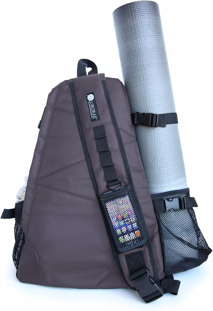 AURORAE Yoga Mat/Gym/Picklleball Cross-body Travel Sling Back Pack. Mat sold separately.