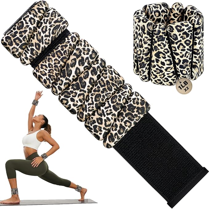 Wrist Ankle Weights for Women & Men, 2lbs/4lbs Adjustable Weighted Bangles to Boost Calorie Burn & Strength, Arm & Leg Weights for Pilates, Yoga, Walking, Barre, Gym & Home Workout