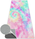 Yoga Mat Towel,Hot Yoga Towel High-Definition Pattern,Machine Washable with Ultra-Absorbent Yoga Towels for Hot Yoga Non Slip for Fitness,Exercise,Pilates,72 x 27 in,Pink and Green Gradient