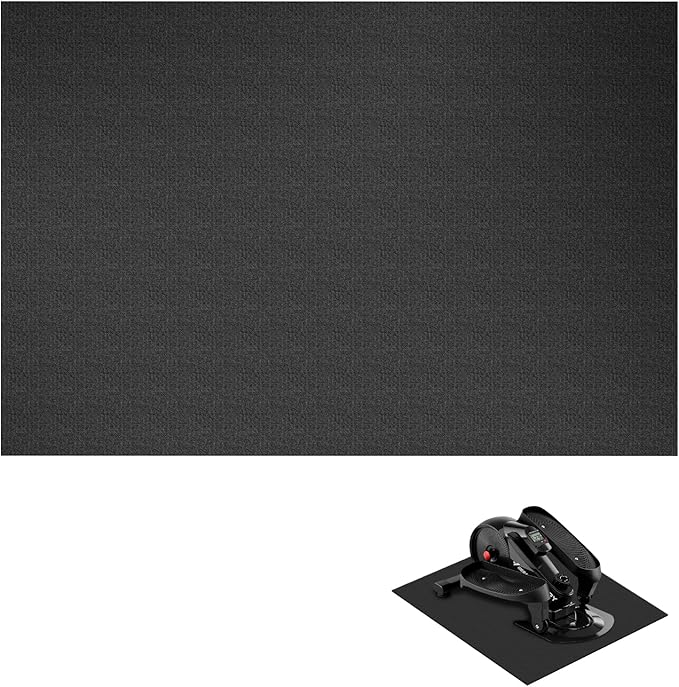 Non-Slip Elliptical Exercise Mat for Under Desk Elliptical Machines Non-Slip Mat for Under Desk Elliptical, Elliptical Mats for Seniors Home Sports Mats and Mini Elliptical Exercise Bikes