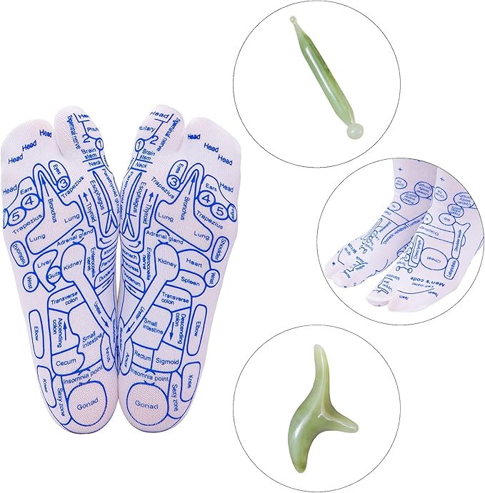 Broman Reflexology Socks with Trigger Point Massage Tool, Foot Pain Relief Remedy for Foot Massage,Men's Size