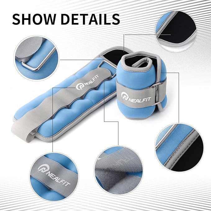 Ankle Weights for Men Women Kids, Leg Arm Wrist Weights with Adjustable Strap for Running, Gymnastics, Aerobics,Gym, Fitness
