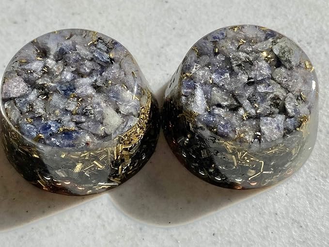 Iolite Orgone Generator Energy Accumulator 528Hz/7.83Hz/Advance Harmonics Many Beautiful Ingredients and Colors! (Iolite)