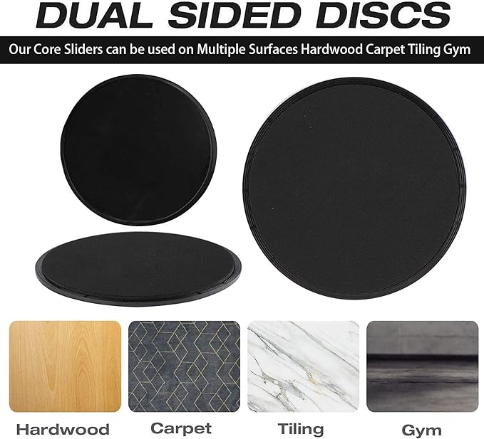 THE CEO Workout Sliders Disc- Durable Sliding Discs for Core & Full-Body Training- Strengthen Abs & Improve Stability with Smooth Foot Sliders for Home & Gym- Achieve Fitness Goals Anywhere- Set of 2