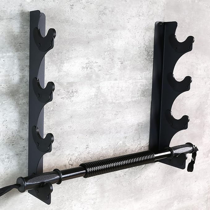 Barbell Rack Barbell Holder Wall Mount Barbell Storage Holder Olympic Bar Hanger for Home, Commercial, Garage Gym