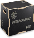 Philosophy Gym 3 in 1 Non-Slip Wood Plyo Box- Jump Plyometric Box for Training and Conditioning