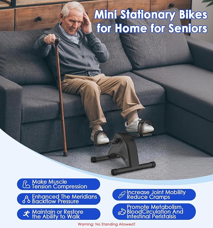 Under Desk Bike, Pedal Exerciser, Mini Exercise Bike, Arm Bike, Bike Pedal Exerciser, Mini Exercise Bike Pedal Exerciser, Floor Bike Pedal Exerciser