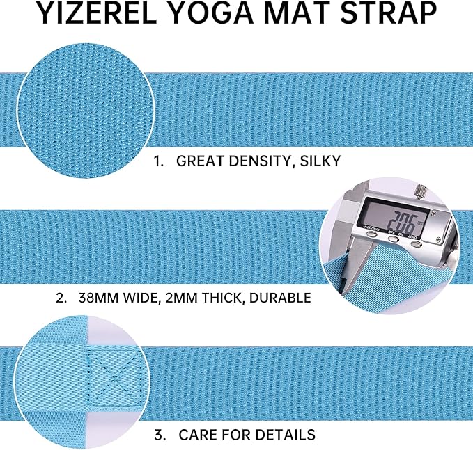 2 Packs Yoga Mat Strap for Carrying, Yoga Mat Carrier, Adjustable Yoga Mat Sling for Yoga Mat Exercise Mat