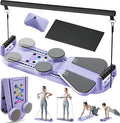 Pilates Board, 8-in-1 Foldable Pilates Reformer Machine with Timer & Resistance Bands, Portable Multifunctional Pilates Kit for Home Workout, Fitness, Exercise, Abs, Core Trainer