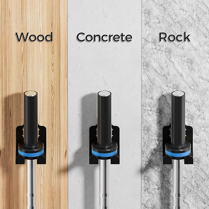 Barbell Wall Holder,Olympic Hanger,Garage Gym Bar Wall Rack,Vertical Barbell Mount Rack,Space Saving Commercial or Home Gym Accessory,Holds Under 33mm Bar Size