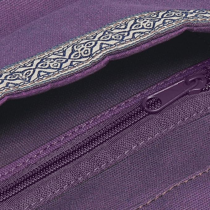 Ewedoos Canvas Yoga Mat Bag Fits Most Mats Yoga Bag with Large Storage Pockets to Hold More Accessories Ideal for Pilates Workout Gifts & Travel