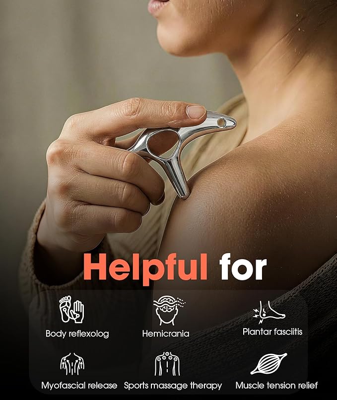 Gua Sha Trigger Point Massage Tool, Deep Tissue Massage Tools, Muscle Knots Remover, Scraper Therapy Tools for Full Body Pain Relief & Tension Release, Pocket Design Gifts for Women Men